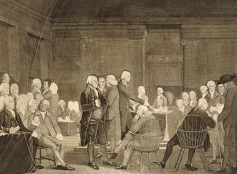 Congress Voting Independence, c. 1795 (stipple engraving on laid paper)
